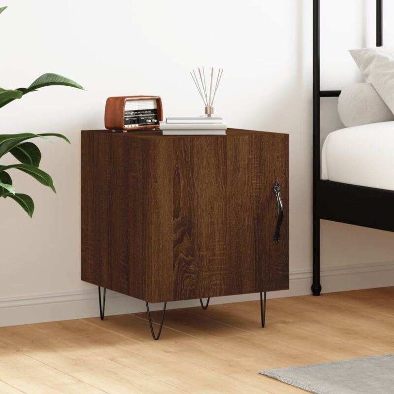 foto del prodotto comodino rovere marrone 40x40x50 cm in legno multistrato vidaxl