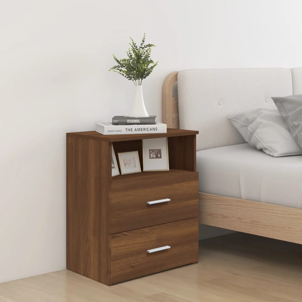 foto del prodotto comodino rovere marrone 50x32x60 cm vidaxl