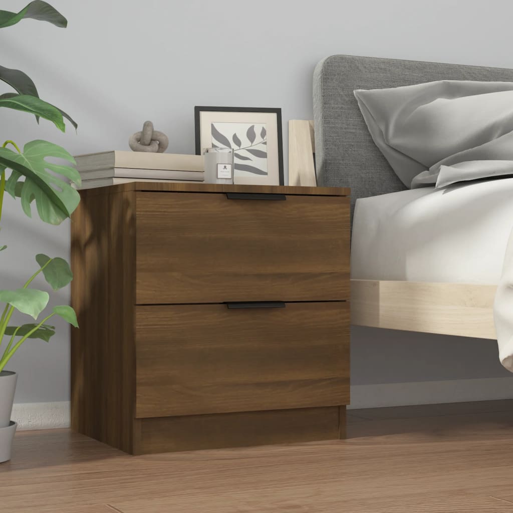 foto del prodotto comodino rovere marrone in legno multistrato cod mxl 30161