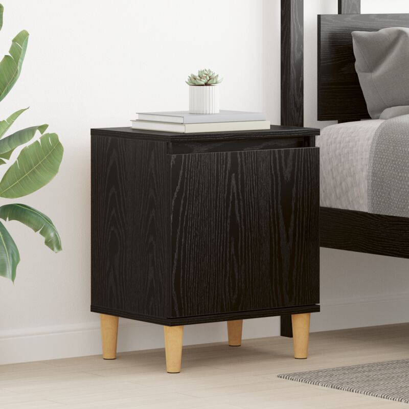 foto del prodotto comodino rovere nero rovere nero legno ingegnerizzato vidaxl