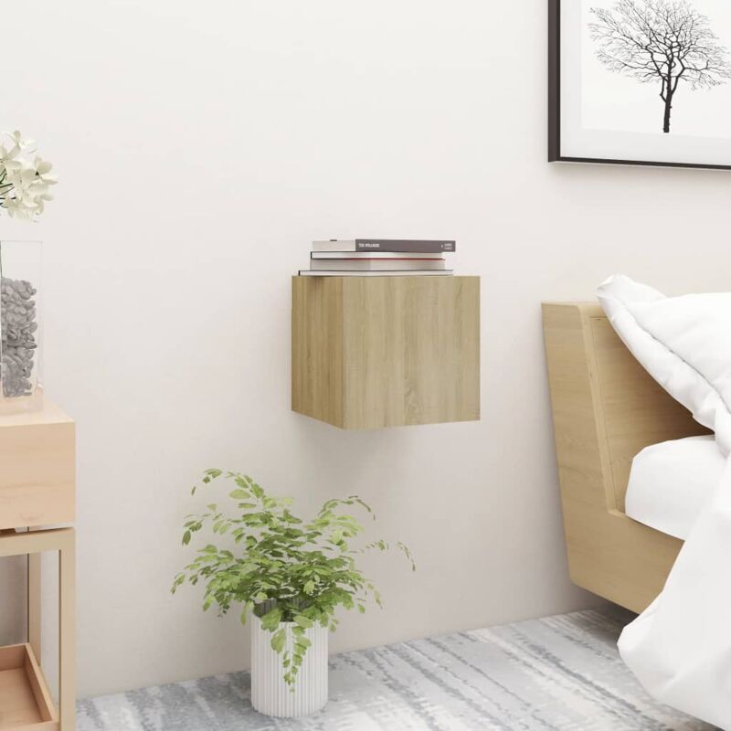 foto del prodotto comodino rovere sonoma 30,5x30x30 cm in truciolato vidaxl
