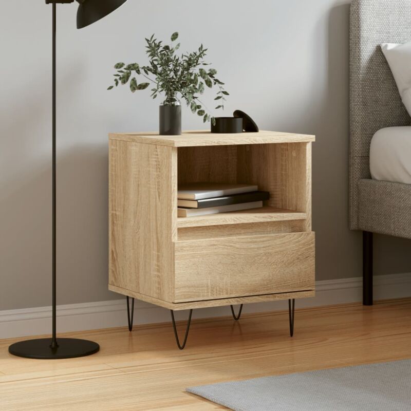 foto del prodotto comodino rovere sonoma 40x35x50 cm in legno multistrato vidaxl