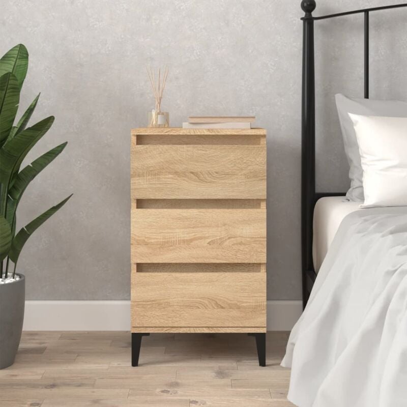 foto del prodotto comodino rovere sonoma 40x35x70 cm in legno multistrato vidaxl