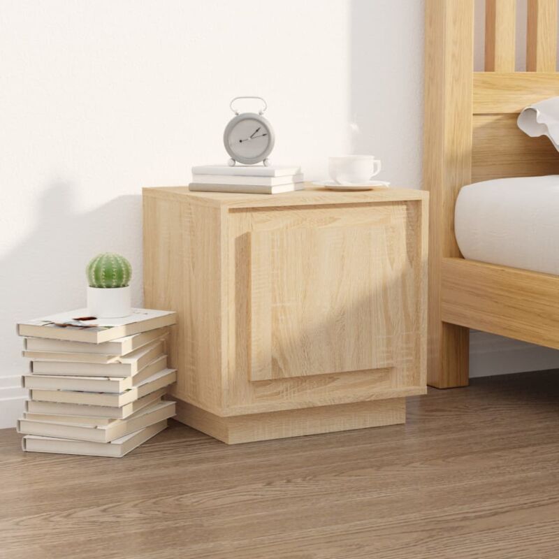 foto del prodotto comodino rovere sonoma 44x35x45 cm in legno multistrato vidaxl