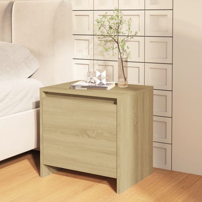 foto del prodotto comodino rovere sonoma 45x34x44,5 cm in truciolato vidaxl