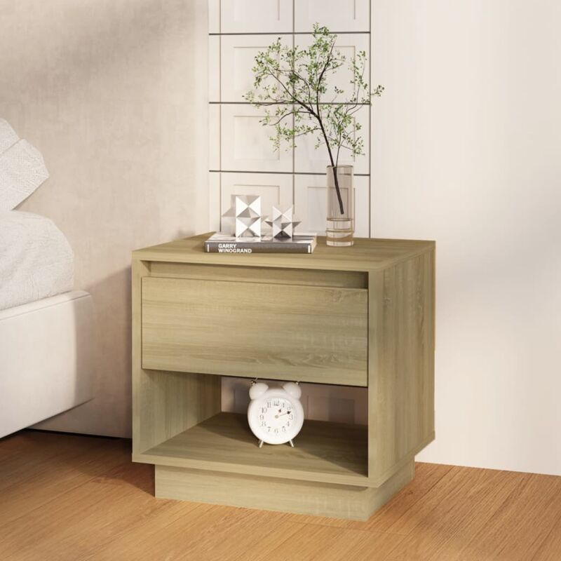 foto del prodotto comodino rovere sonoma 45x34x44 cm in truciolato vidaxl
