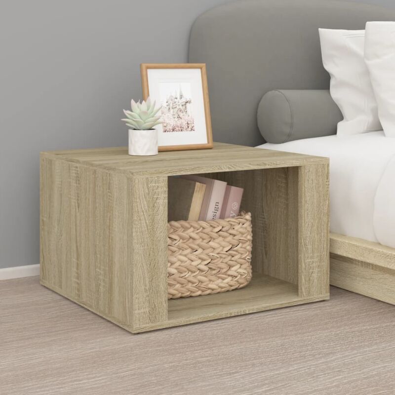 foto del prodotto comodino rovere sonoma 57x55x36 cm in legno multistrato vidaxl