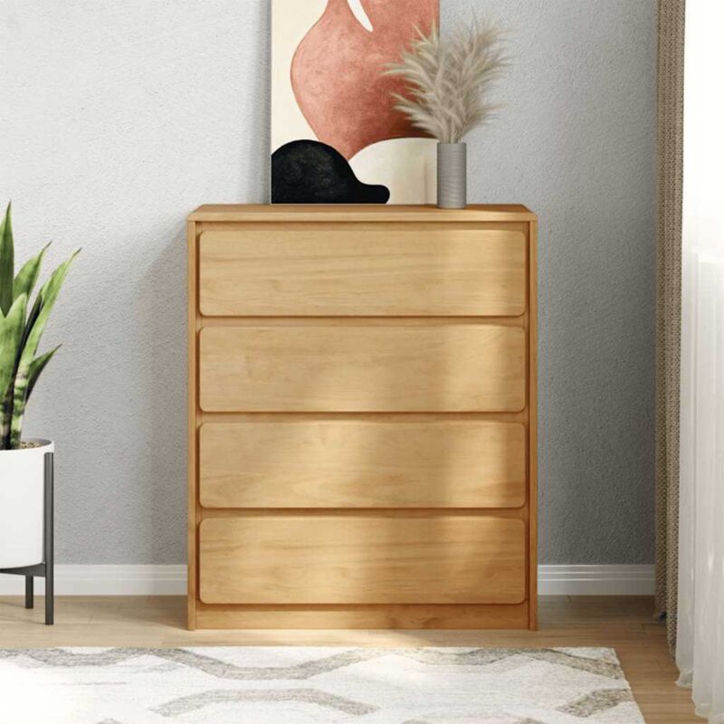 foto del prodotto comodino sauda rovere 76,5x39x91 cm in legno massello di pino vidaxl