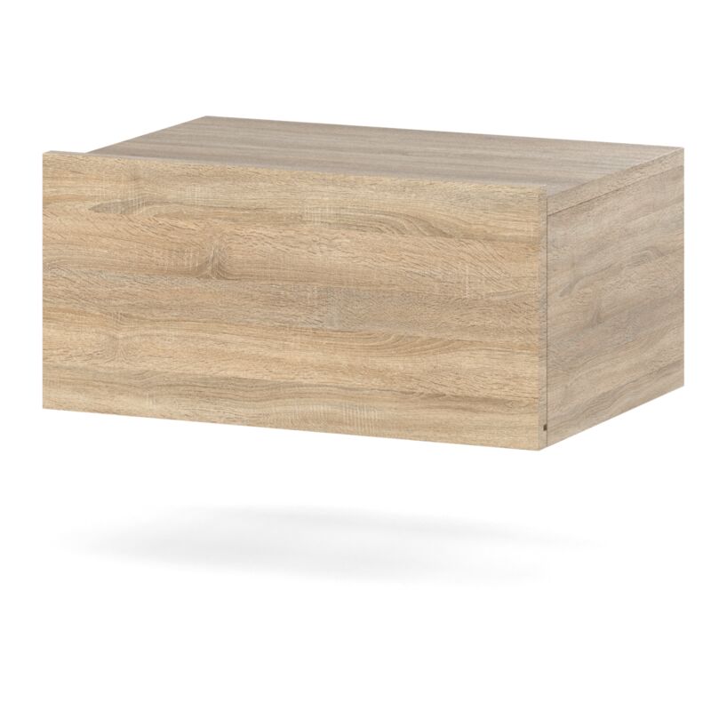 foto del prodotto comodino sospeso rovere sonoma 45 cm 1s comodino mobili camera da letto