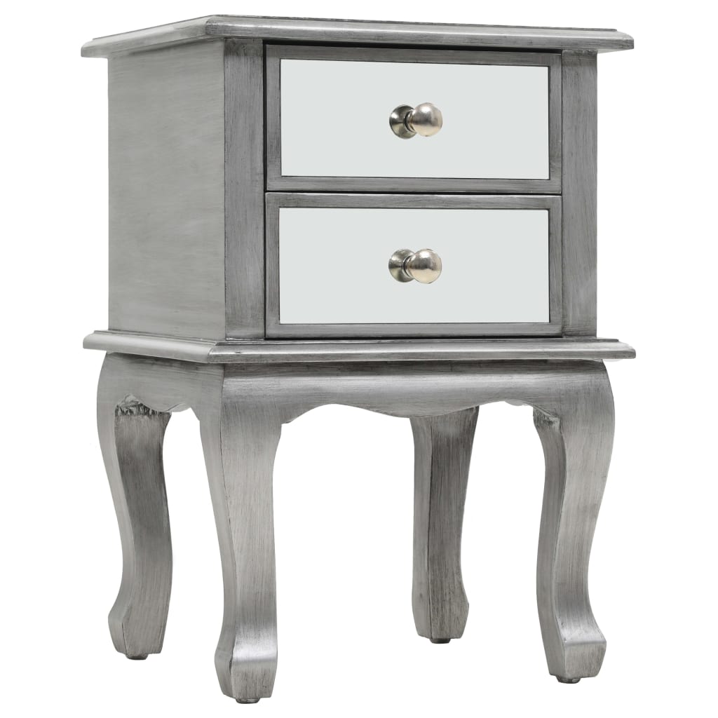foto del prodotto comodino specchiato in mdf e vetro 34,5x30x50 cm cod mxl 30842
