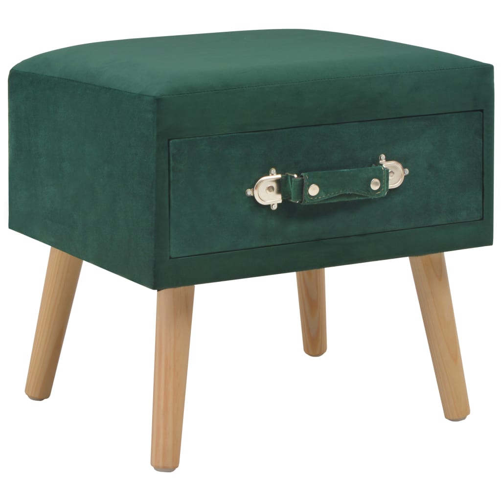 foto del prodotto comodino verde 40x35x40 cm in vellutocod mxl 94552