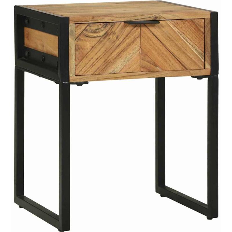 foto del prodotto comodino vidaxl 40x35x50 cm in legno massello di acacia