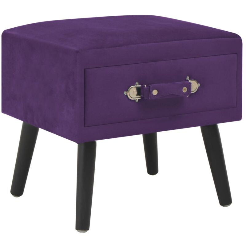 foto del prodotto comodino viola scuro 40x35x40 cm in velluto vidaxl