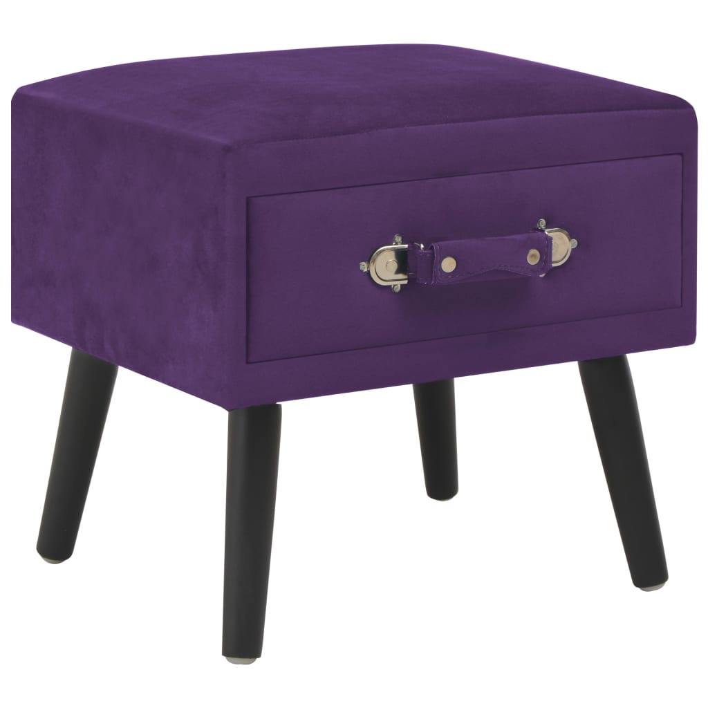 foto del prodotto comodino viola scuro 40x35x40 cm in vellutocod mxl 118782