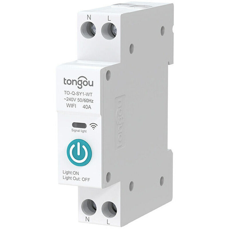 foto del prodotto comodo per tuya wifi smart circuit breaker wireless remote control rail switch mobile app remote control display smart home device timer countdown