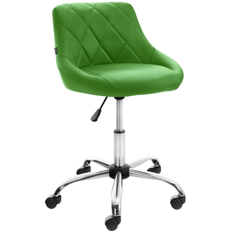 foto del prodotto comodo sgabello da lavoro per studio medico centro estetico in pvc verde girevole e regolabile tabo10206