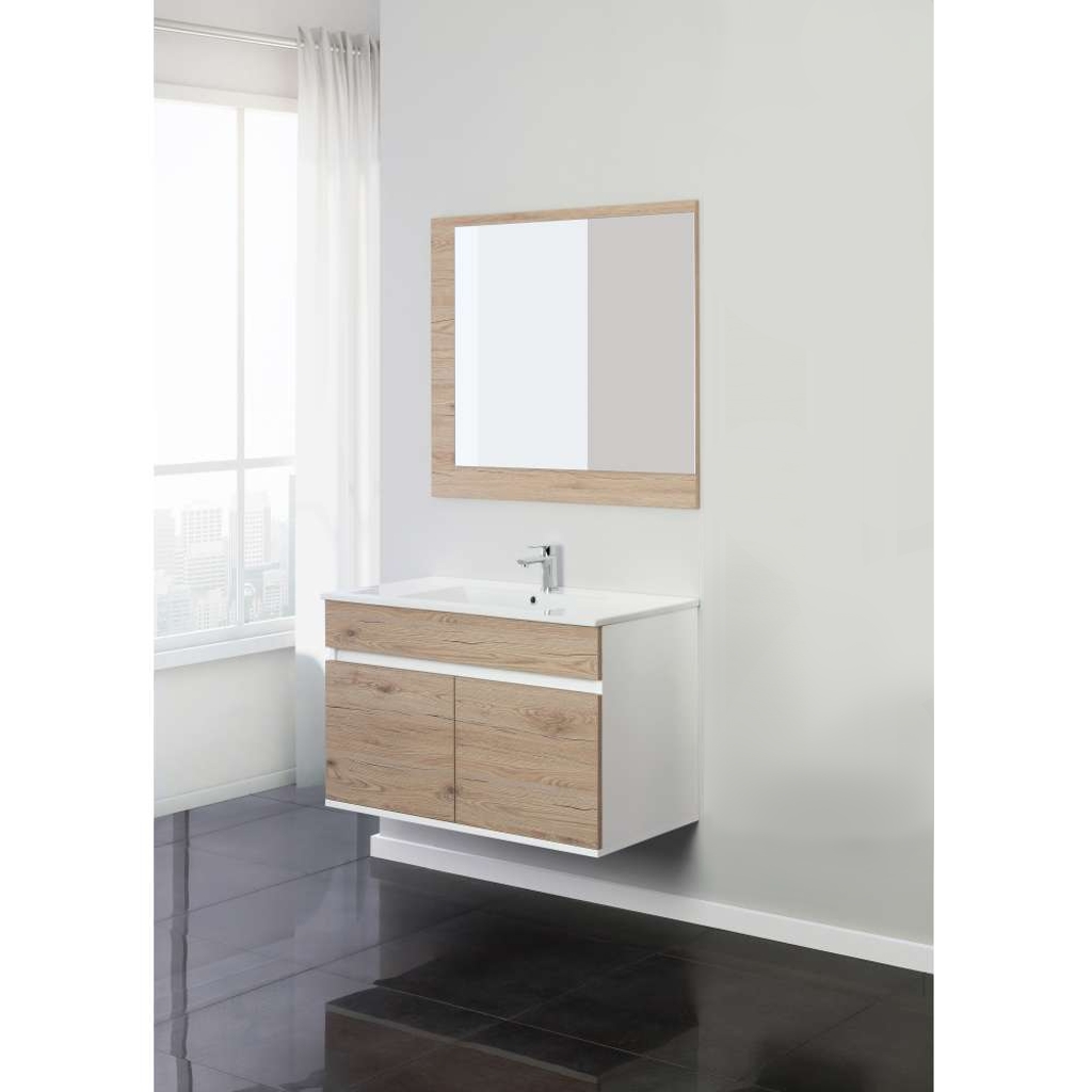 foto del prodotto comp.bagno fabula 90cm 2 ante naturale