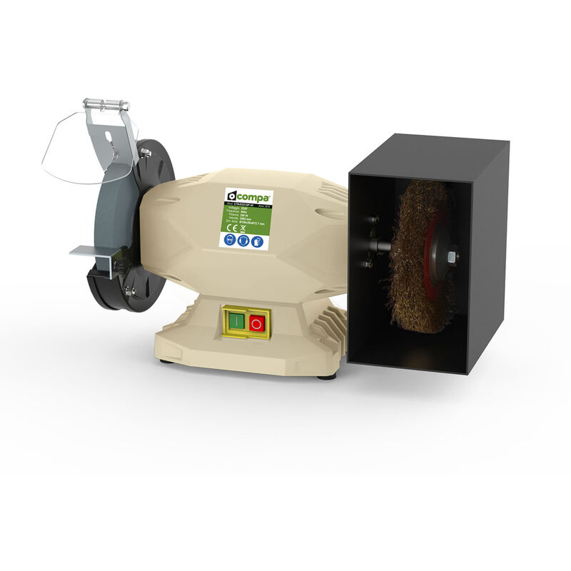 foto del prodotto compa mola smerigliatrice da banco con spazzola pulitrice 250 w