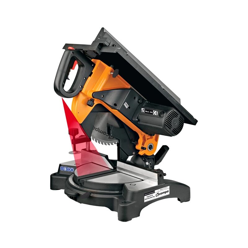 foto del prodotto compa troncatrice per legno orange 250 con piano in alluminio .