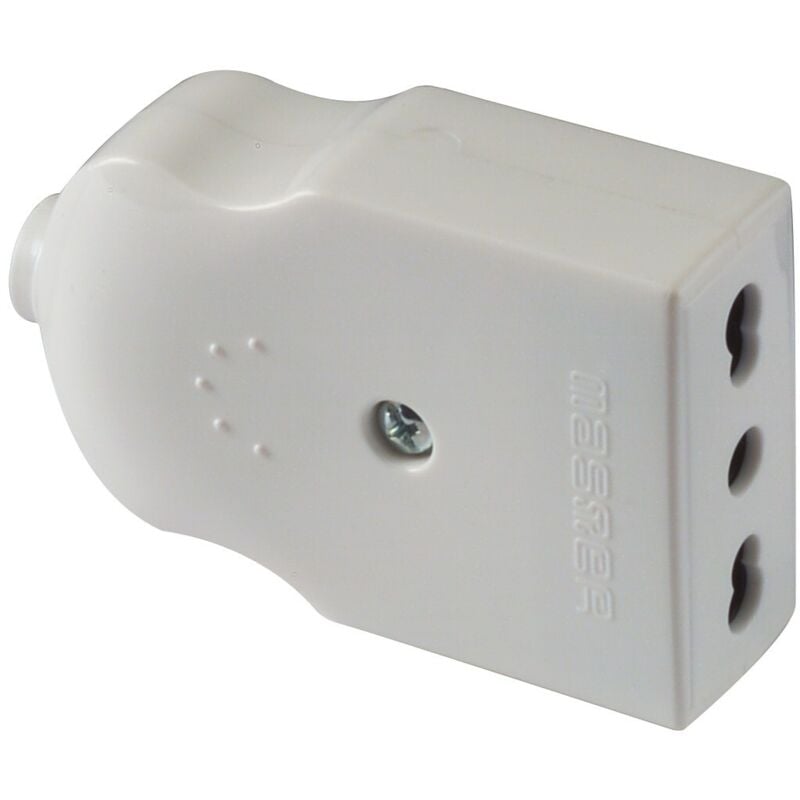 foto del prodotto compact presa bivalente 2p t 10 16a bianca master cod. 05231 