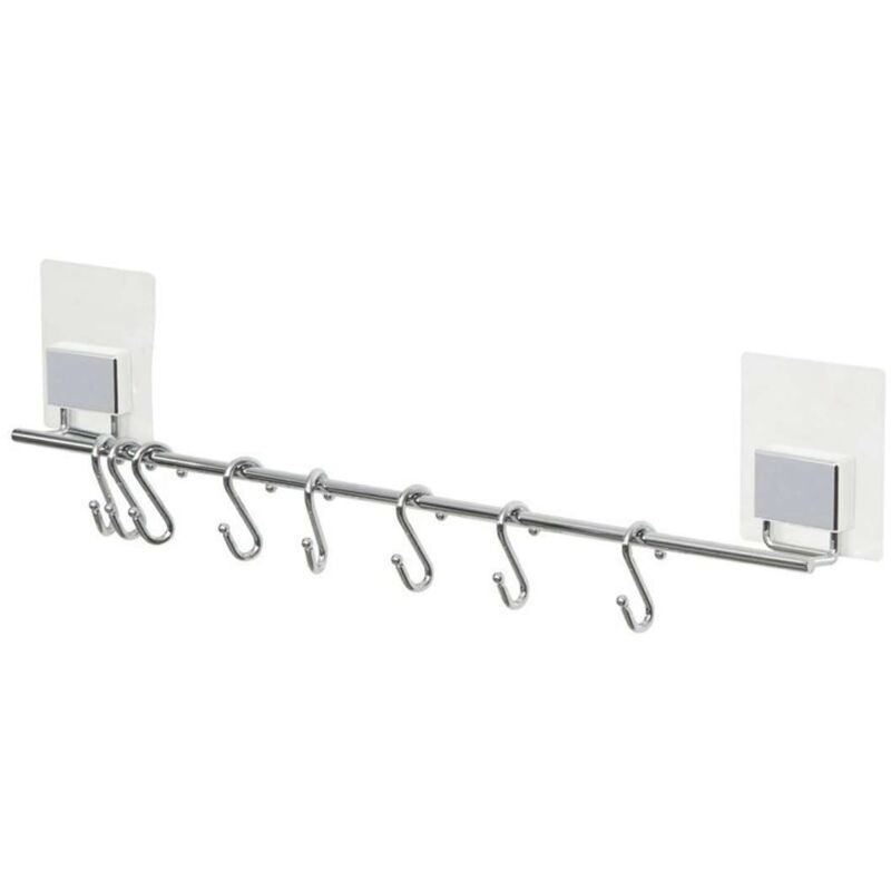 foto del prodotto compactor bestlock magic asta per appendere, 8 ganci, cromo ran6976