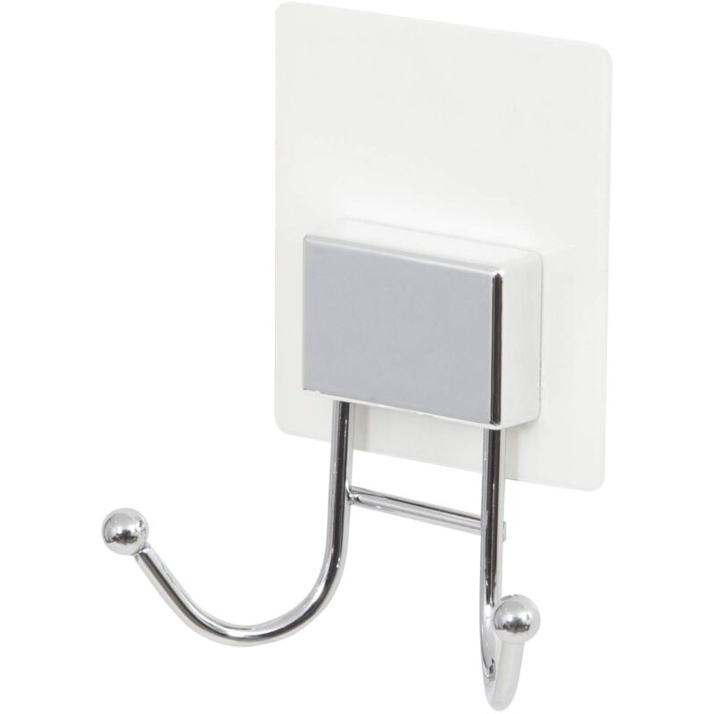 foto del prodotto compactor gancio doppio bestlock magic per bagno 10.5x4.5x13 cm cromo placcato auto adesivo