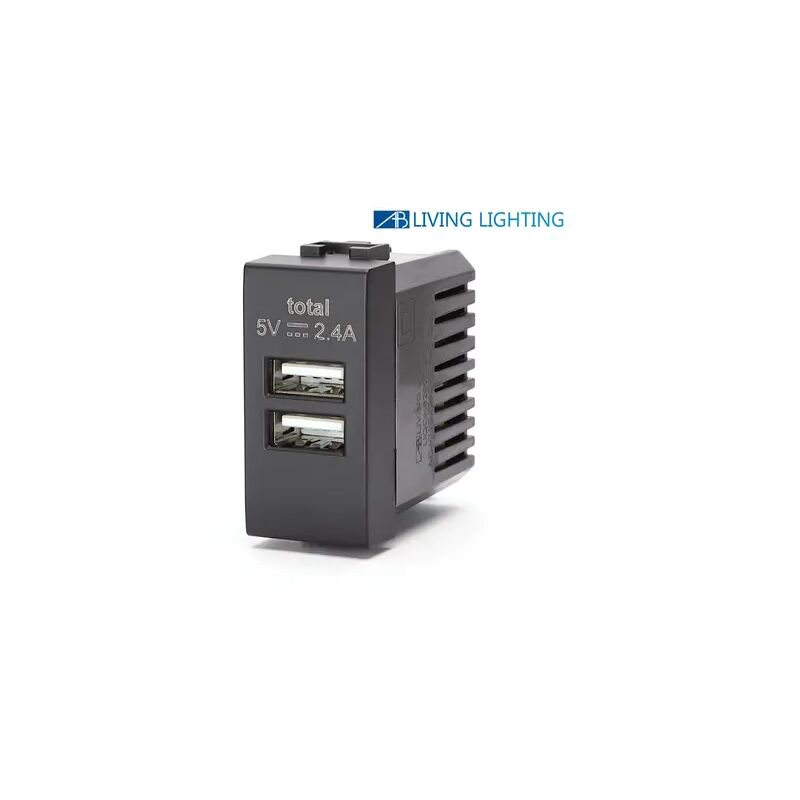 foto del prodotto compatibile bticino livinglight living international nero presa usb doppia