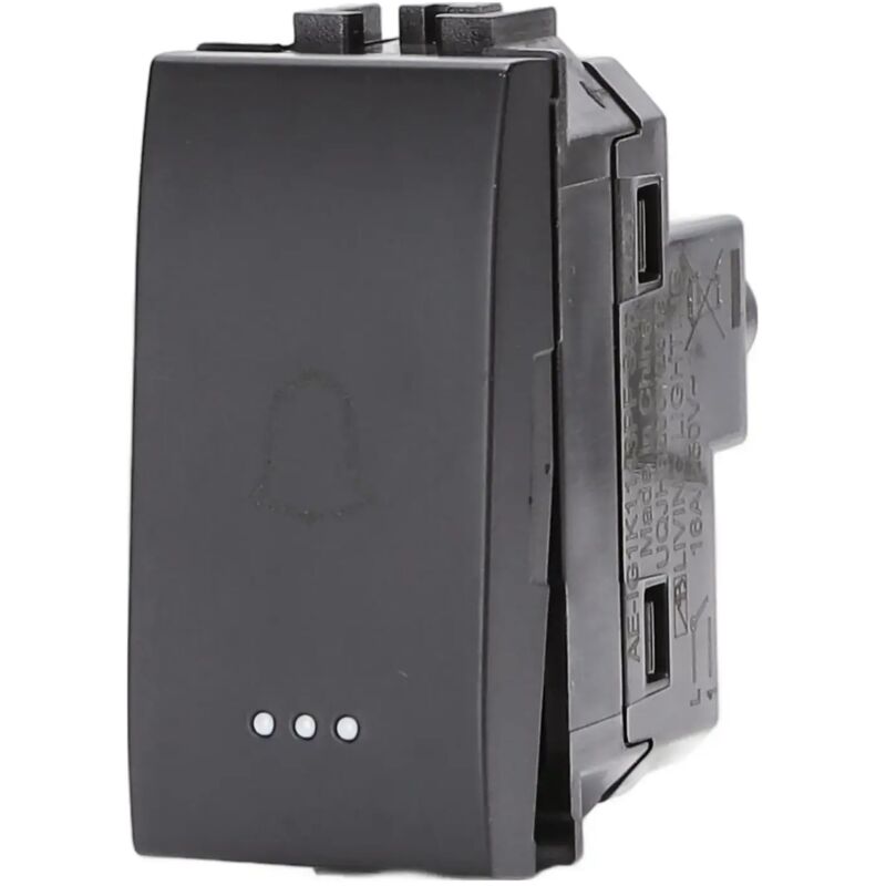 foto del prodotto compatibile bticino livinglight living international nero pulsante con simbolo