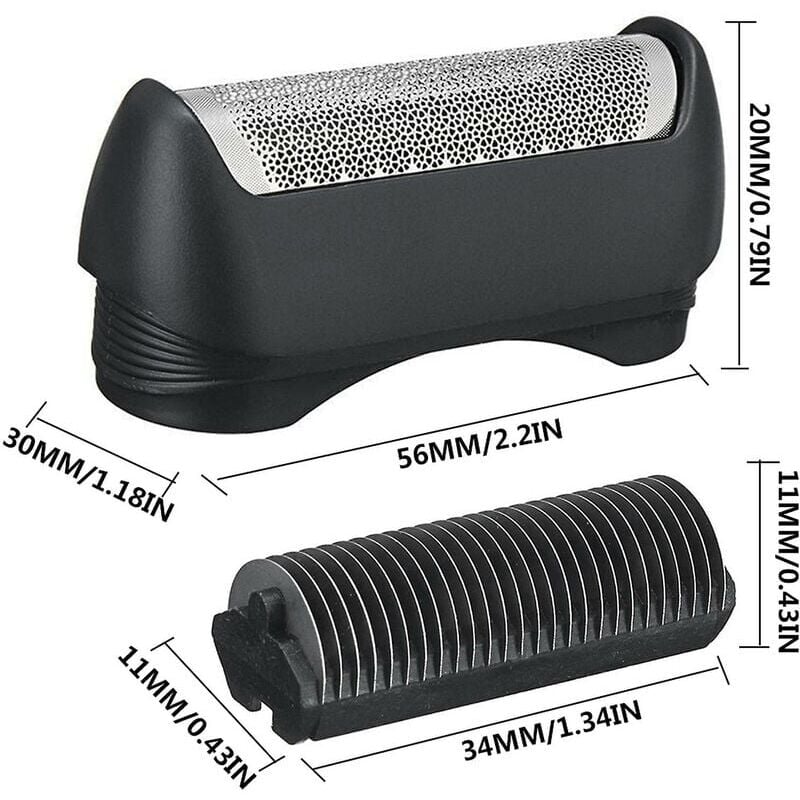 foto del prodotto compatibile con accessori per rasoi elettrici braun mesh 11b serie 1 testina di taglio 110 120 130 140 150 815 835 5682 5683 5684 rasoio starlight