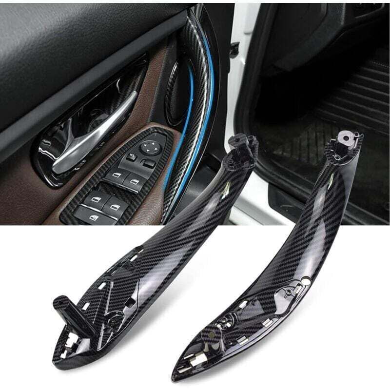 foto del prodotto compatibile con bmw serie 3 f30, f31, f34, f80, maniglia interna sinistra maniglia porta destra per serie 4 f32, f33, f36, f82, f83 fibra di
