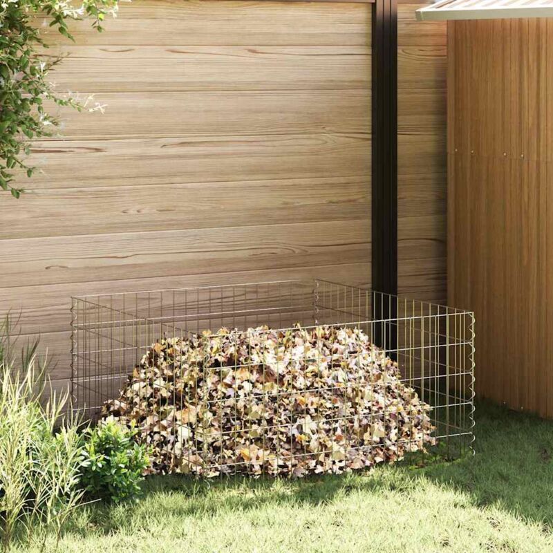 foto del prodotto compattatore da giardino 100x100x50 cm in acciaio zincato quadrato vidaxl