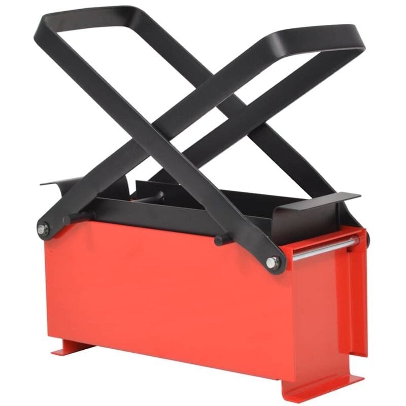 foto del prodotto compattatore di carta in acciaio 34x14x14 cm nero e rosso vidaxl