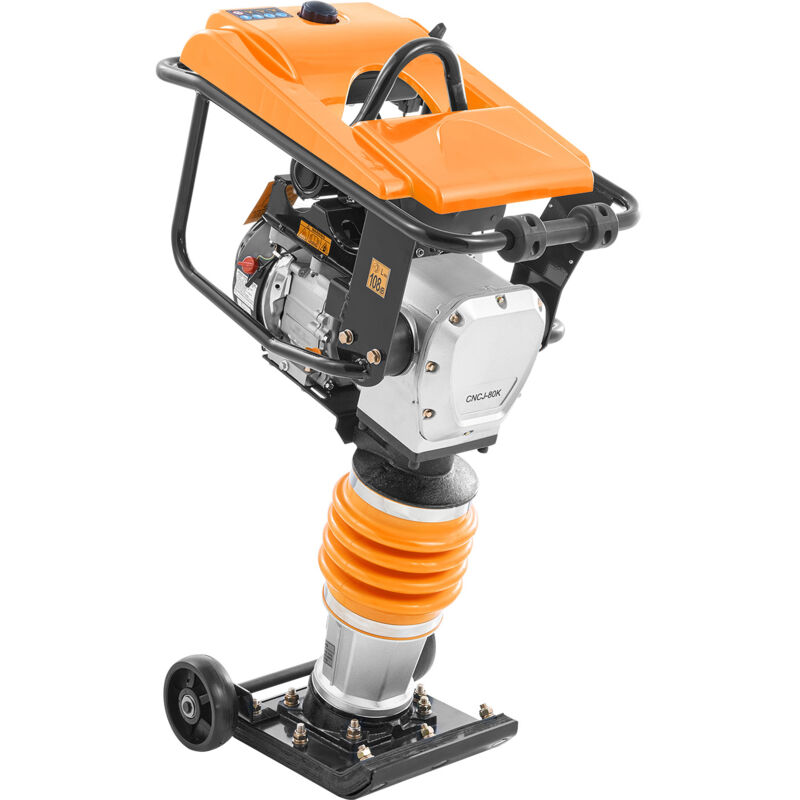 foto del prodotto compattatore jumping jack 6,5 hp fuel vibratory rammer con motore da 196 cc. fornisce una forza d impatto di 3600 libbre, raggiunge una