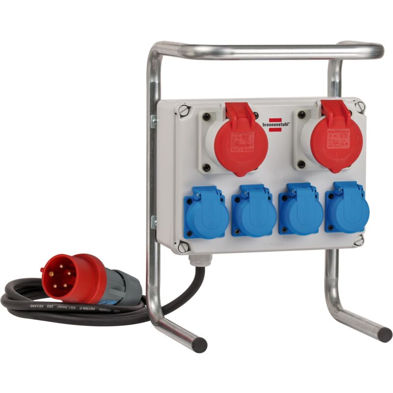 foto del prodotto compatto distributore di corrente bkv 2 4 g ip44 colore argento brennenstuhl