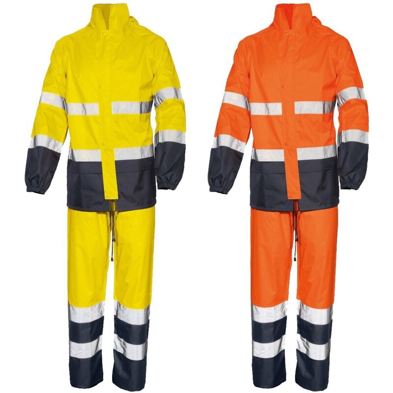 foto del prodotto completo impermeabile alta visibilità industrial starter glare 01800 - l - giallo