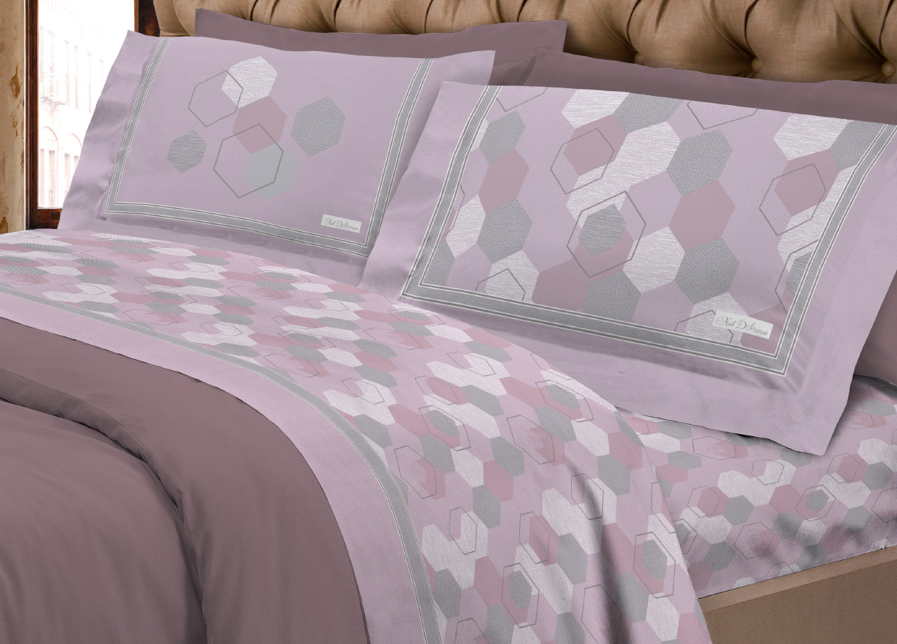foto del prodotto completo lenzuola letto calda flanella 100 cotone disegno bologna singolo rosa