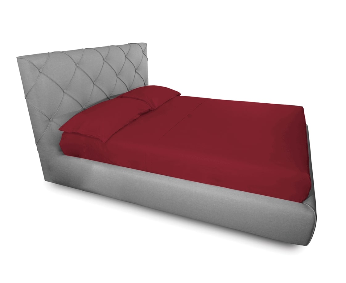 foto del prodotto completo lenzuola made in italy in puro cotone tinta unita varie colorazioni - matrimoniale - bordeaux