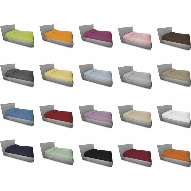 foto del prodotto completo lenzuola made in italy in puro cotone tinta unita varie colorazioni, misurasingolocoloreblu notte