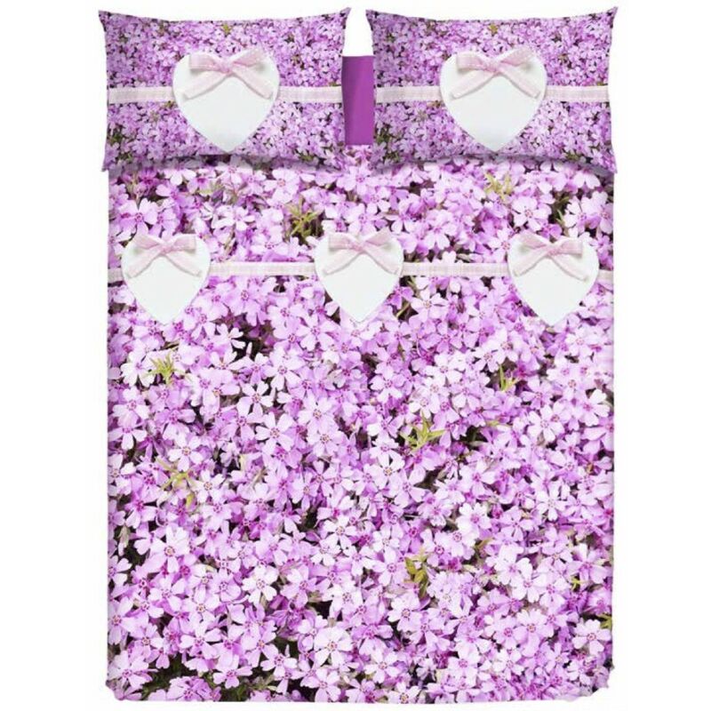 foto del prodotto completo lenzuolo digitale cuore rosa vs 442 lc pink matrimoniale 2 piazze