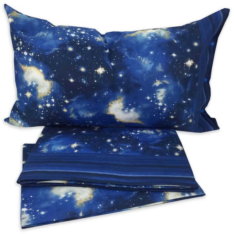 foto del prodotto completo lenzuolo lenzuola galassia luna lunare 1 piazza
