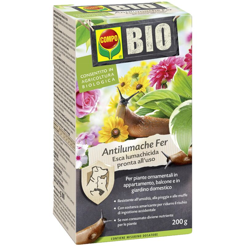 foto del prodotto compo antilumaca repellente naturale bio confezione 200gr esca lumachicida 39703