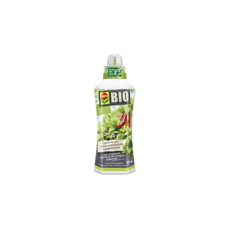 foto del prodotto compo bio concime per piante aromatiche e peperoncini 500ml