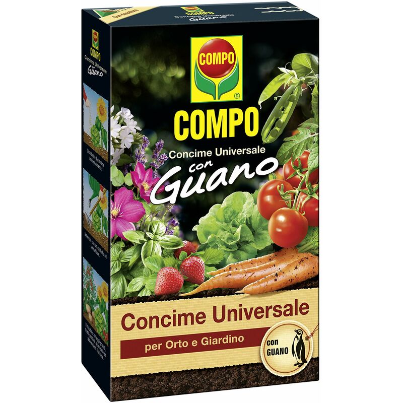 foto del prodotto compo concime universale per orto e giardino, con guano, con misurino dosatore, 3 kg