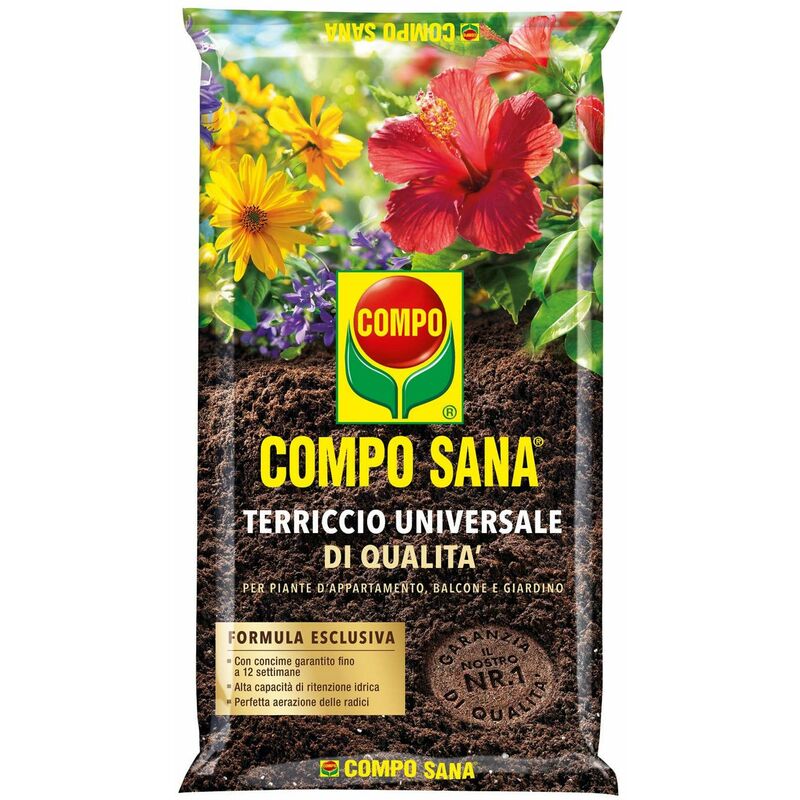 foto del prodotto compo sana terriccio universale di qualit , per piante d appartamento, balcone e giardino, 5 l