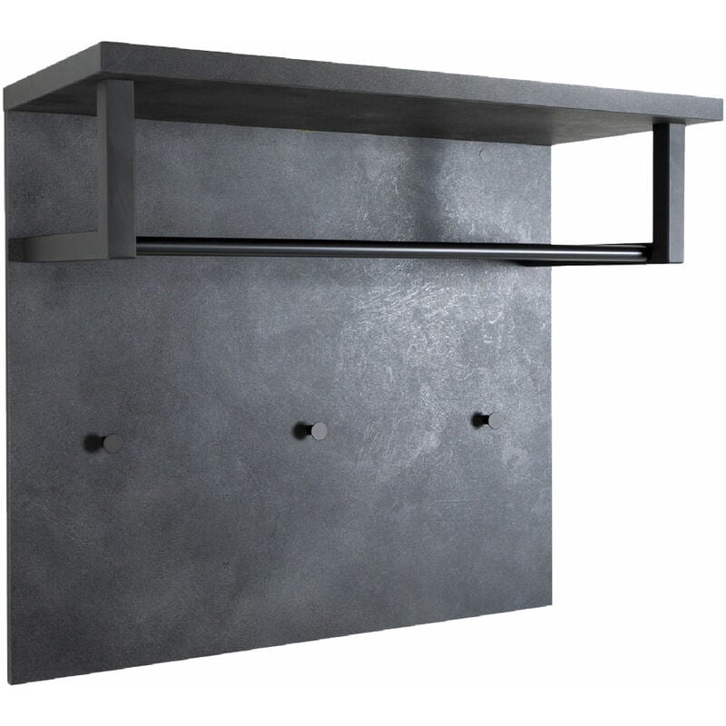 foto del prodotto composad pensile ingresso appendiabiti linea segno cm. 35 x 82 x h.71 cemento