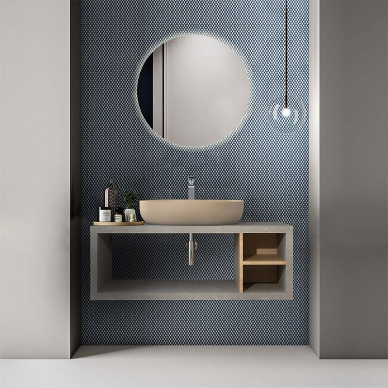 foto del prodotto composizione bagno sospesa aperta 110 cm master grigio cemento