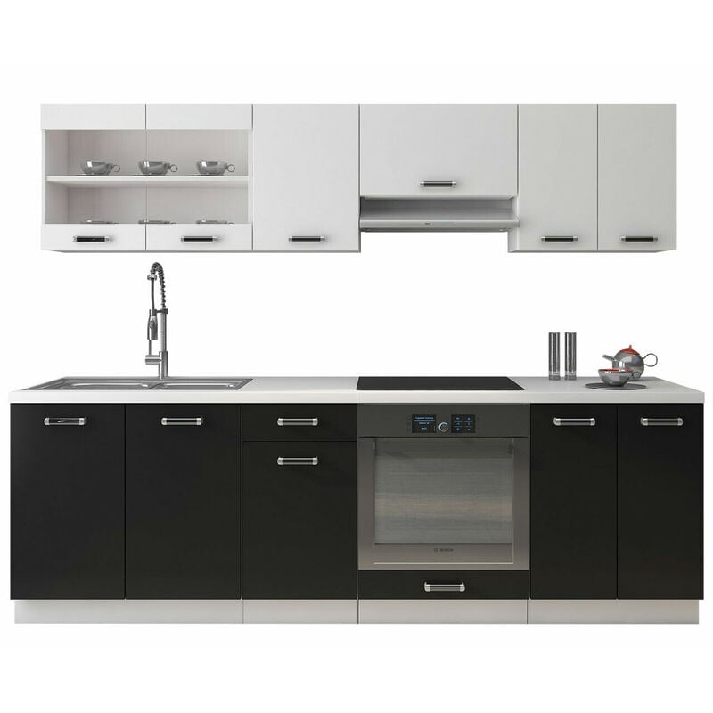 foto del prodotto composizione cucina tucson 162 , 240x60cm, con, truciolare laminato, led con