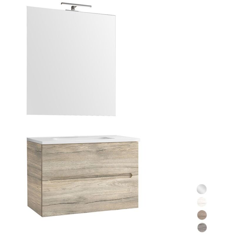 foto del prodotto composizione mobile bagno 70 cm talia rovere grigio