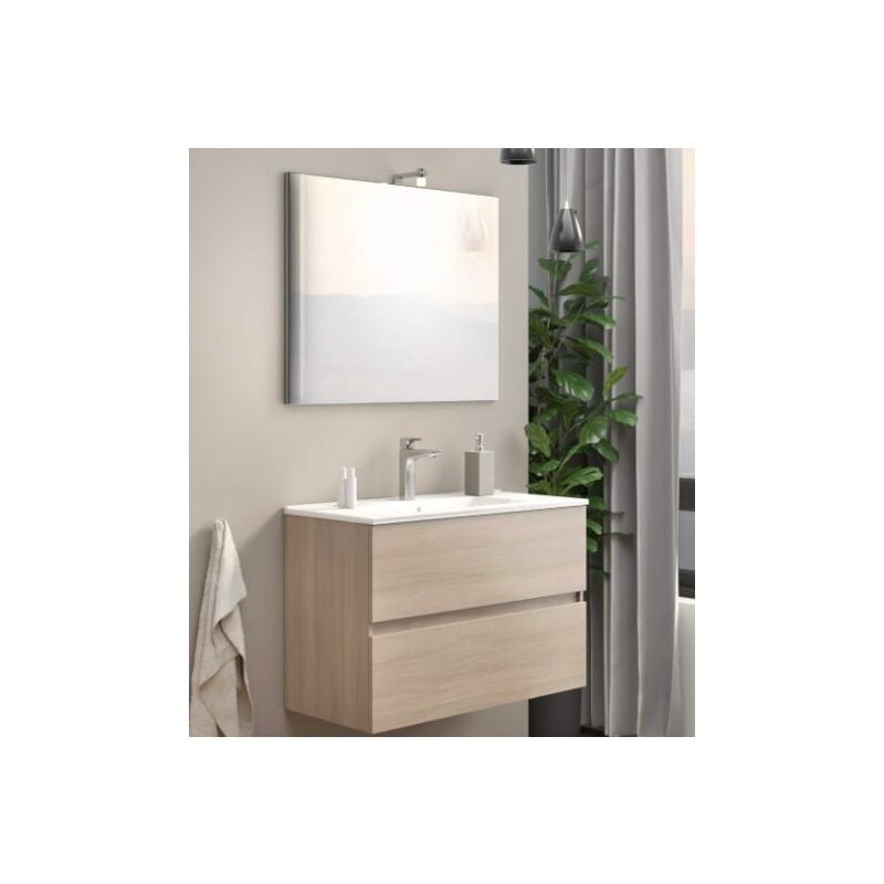 foto del prodotto composizione mobile bagno easy80 savini rovere fumo