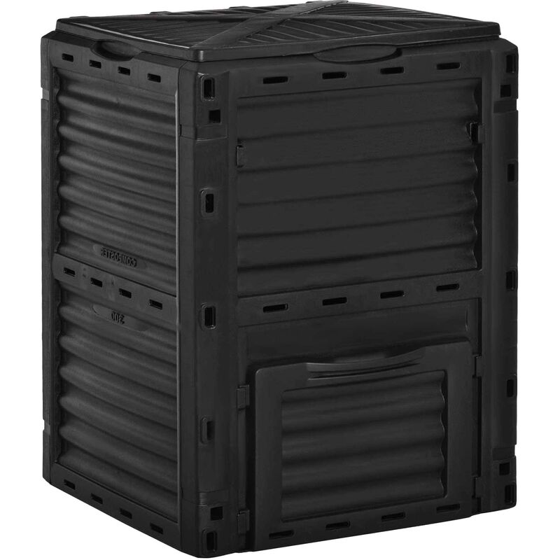 foto del prodotto compostiera da giardino 300 litri composter nero